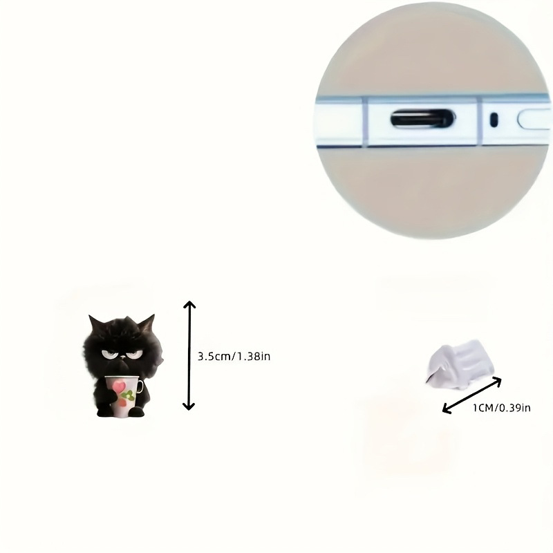 Nuevo acrílico plano transfronterizo 2D dibujos animados acrílico enchufe de polvo para teléfonos móviles