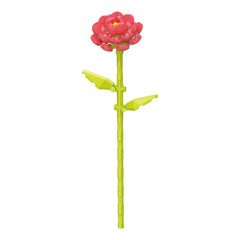 钻马积木花永生花束抱抱桶仿真花小颗粒积木DIY玩具七夕女生礼物|undefined