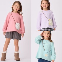 2025年日系童装秋季新品棉卫衣长袖可爱背包打底