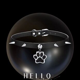 Punk subculture cat's claw rivet collar choker collar rebellious hottie puppy cat's claw collar