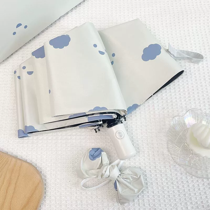 Полностью автоматический зонт для женщин, от дождя или солнца, складной большой зонт от солнца, усиленный анти-УФ-мультяшный зонтик для мужчин и женщин