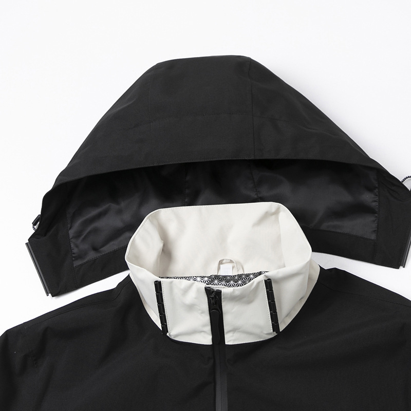 Chaqueta de asalto al aire libre deportiva a prueba de viento, impermeable, suelta, casualidad, chaqueta de sombrero desmontable, chaqueta para hombres y mujeres