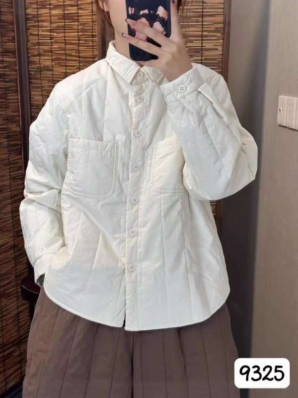 高端品质复古棉衣女冬季女装翻领夹棉长袖外套女新款气质款薄棉衣|undefined