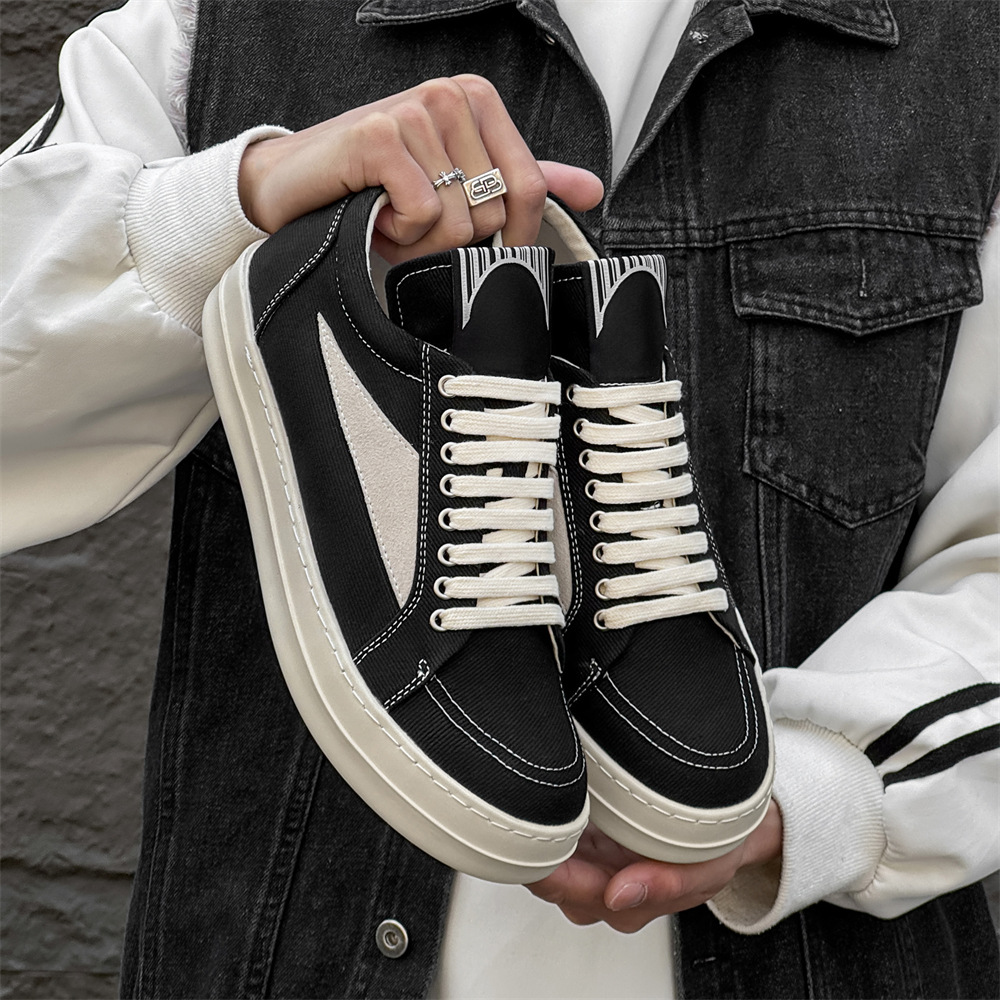 2025 New Niche Design Diablo High Street Style Low-top Men's Sneakers Vintage Sports Canvas Trendy Shoes All-match