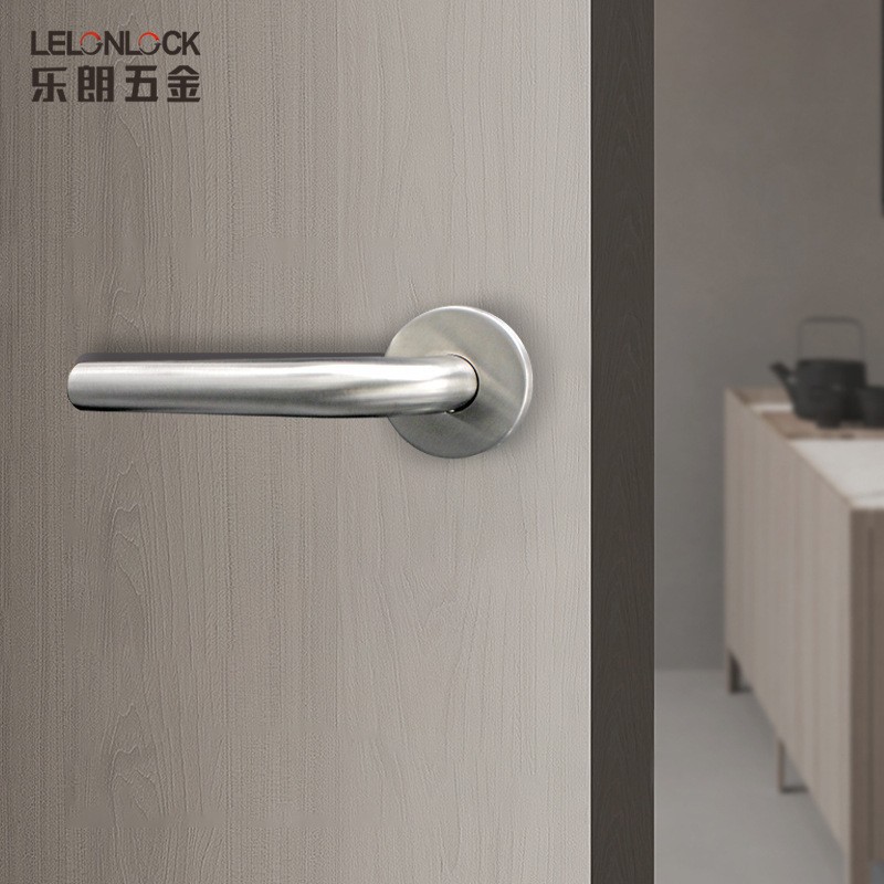 Mango de una sola curva de acero inoxidable 304 accesorios de manija de puerta personalizados puerta limpia puerta de acceso puerta cortafuego manija de codo