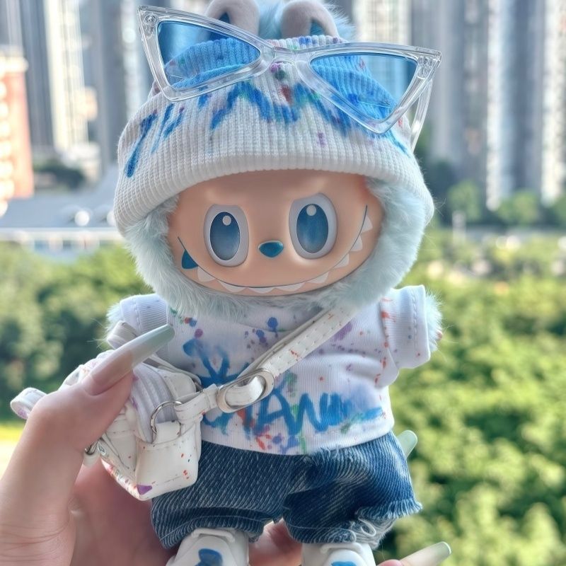 一二三代通穿labubu衣服涂鸦风套装娃衣站姿坐坐派对衣服见详情|undefined