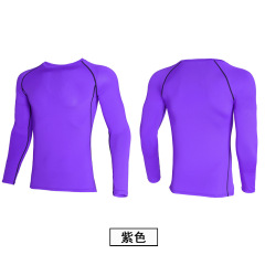 Workout Source Factory Breathable Fitness Clothing Men's High-Elastic Sports Tights Men's Long-Sleeved Quick-Drying Running Shirt