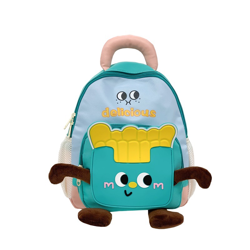 Mochila de papas fritas lindas, jardín de infantes, mochila de bebés, 2026 mochila de niños coreanos.
