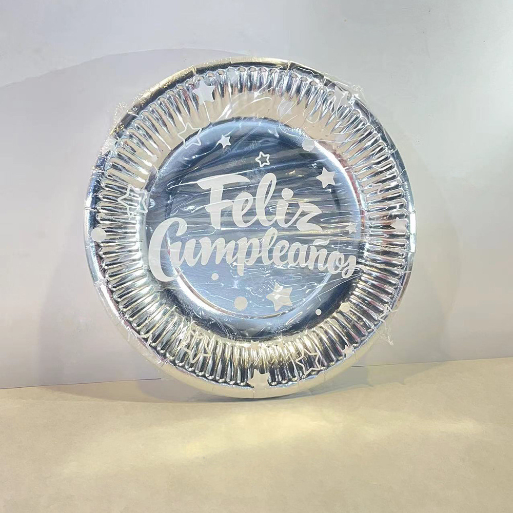 Plato de papel desechable pastel de frutas plato redondo cena para llevar picnic fiesta plato de papel Placa de degustación de pasteles