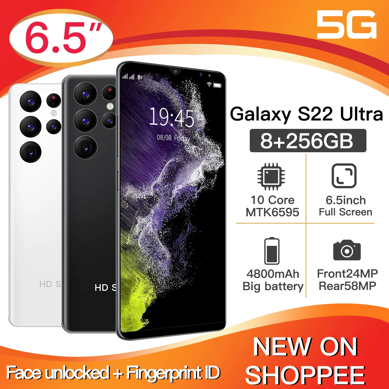 (Граница торговли), S22, смартфон, мобильный телефон, 6.5 дюйма, Android, 4G, (Физические)
