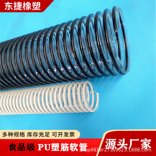 Anti-Static Hose Abrasion Resistant Inner Wall Smooth Pu Polyurethane Plastic Rib Reinforced Hose Suction Powder Hose
