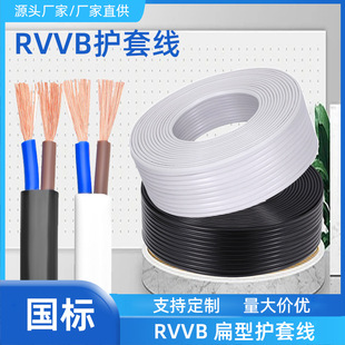 GB pure copper RVVB parallel cord 2 core 0.5 1 1.5 2.5 square power cord sheath wire