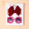 Children's headband with bow, hair accessory flower-shaped, set, European style