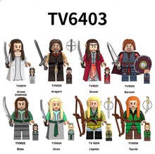 TV6403指环系列精灵王阿尔温阿拉贡埃尔隆德塔瑞尔拼插装人仔玩具