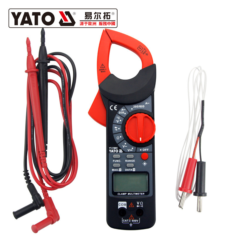 YATO钳形万用表数字钳流表高精度全自动多功能电流钳钳型电流表