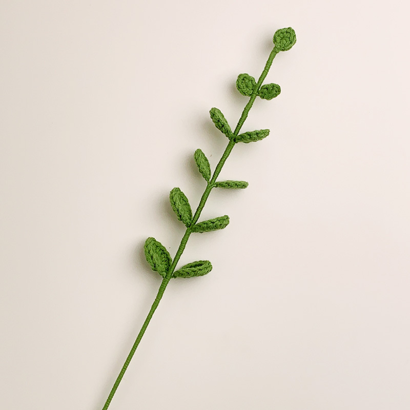 Rose tejido ramo flor artificial ganchillo hecho a mano flor artificial Flor de lana terminado Día de San Valentín Día del Maestro regalo