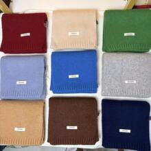 精选澳洲100%纯羊毛围巾女冬季保暖高级感百搭针织纯色围脖男礼物