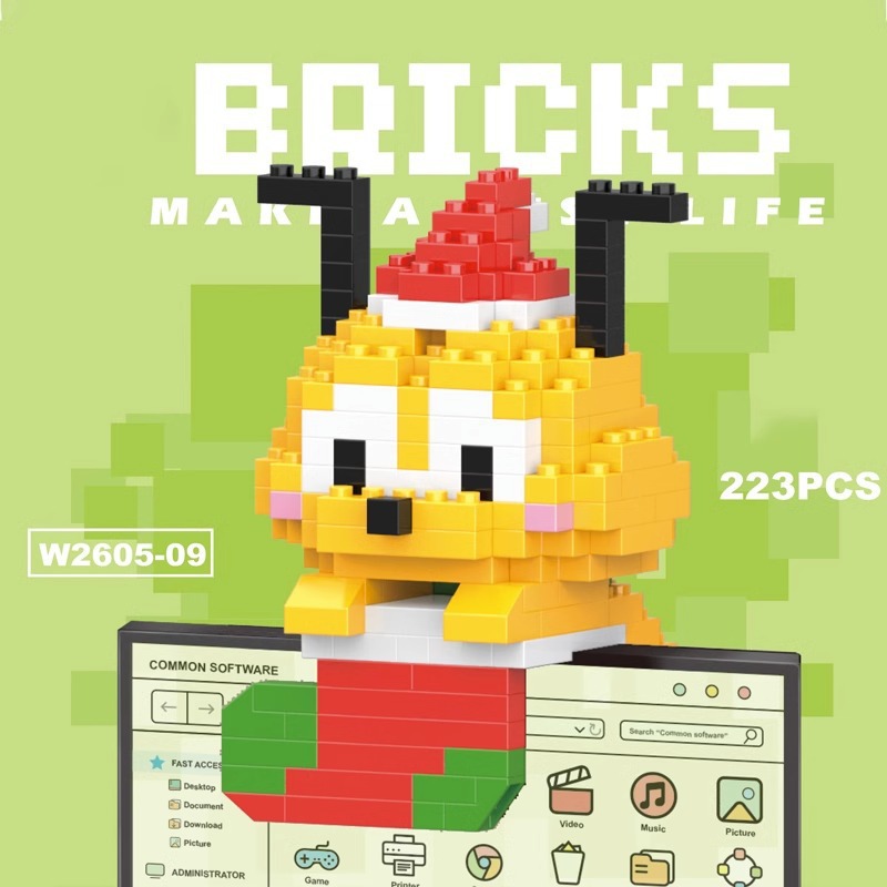 Compatible con bloques de construcción de Lego, huevos, dibujos animados, muñecas de animales, juguetes de ensamblaje de rompecabezas para niños, puestos transfronterizos al por mayor