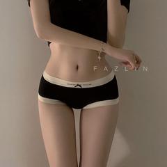 莫代尔纯棉内裤女纯欲风艾草裆抗菌透气舒适无痕中低腰三角裤女