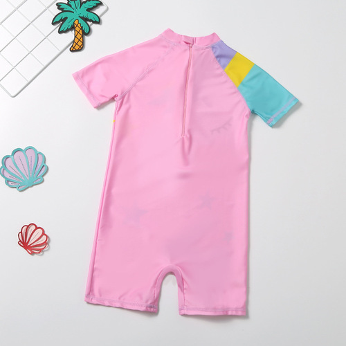 2024 New Children's Swimsuit Girls One-piece Bikini Swimsuit Cute Baby Small, Medium and Large Girls Swimwear