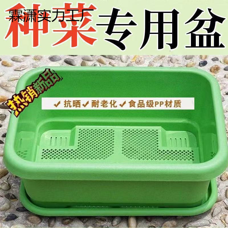 加厚种菜盆阳台长方形塑料盆家庭蔬菜种植盆种菜专用大号耐用花盆|undefined
