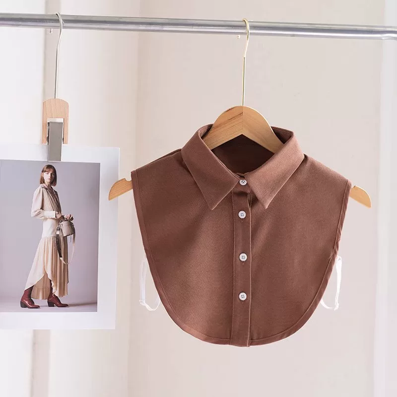 Accessory, coffee false collar, fashionable sweater, shirt, sweatshirt, Korean style