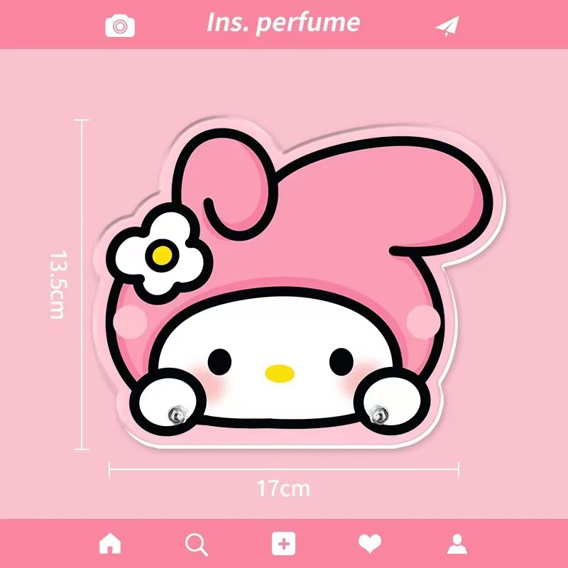 Pequeño libro rojo con el mismo estilo Sanrio kt cat Pacha marco de almacenamiento de gafas de perro lindo adorno de escritorio acrílico de alto valor image 10
