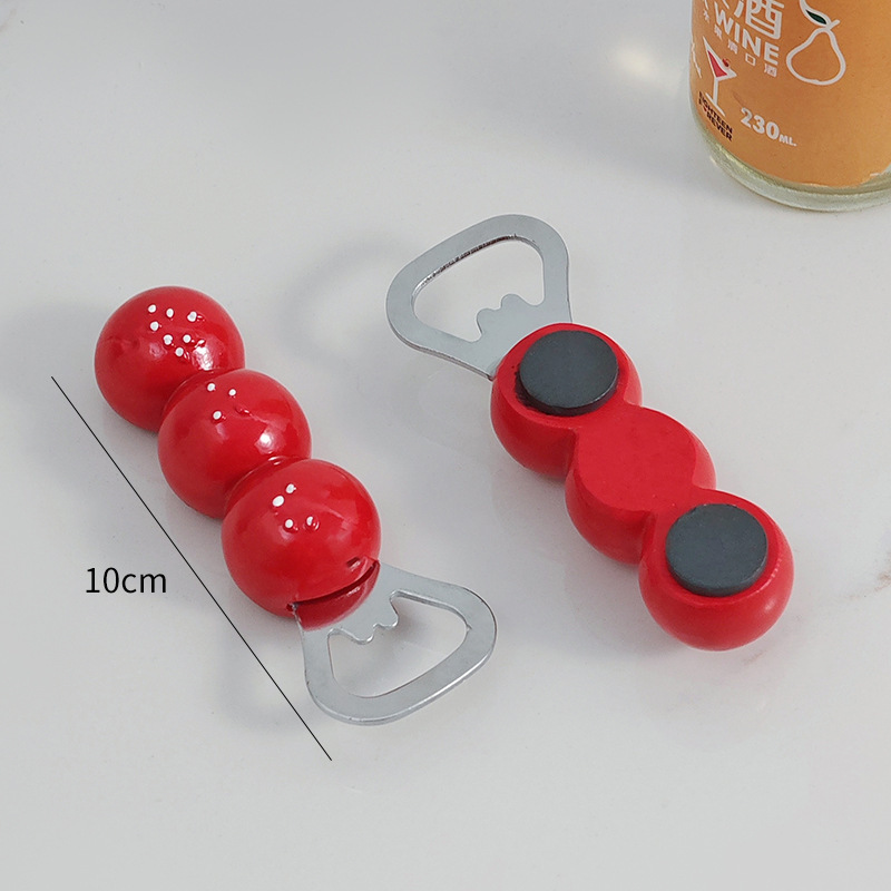 설탕에 절인 산사나무 자석 병따개 1개