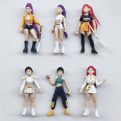 跨境新品   6款12款猎魔女团手办摆件袋装盲袋