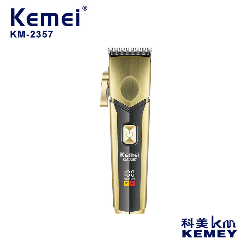 Kemei Kemei cortador de pelo digital LED tijeras eléctricas domésticas ajustables cortadoras de pelo tijeras eléctricas