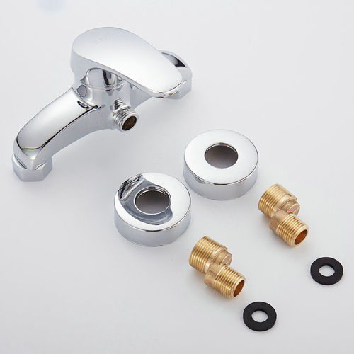 All-copper mixing valve cold and hot shower head solar shower set switch bathroom hidden shower faucet