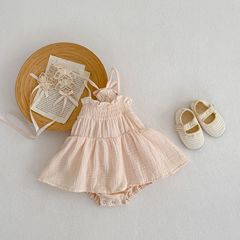 ins summer clothes for infants and young children, one-piece clothes for girls, camisole, bag, skirt, triangle, rompers