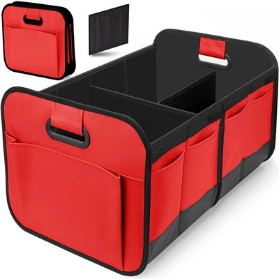 Cross-Border Multifunctional Oxford Cloth Car storage bag/box - red-car-storage-box-593732
