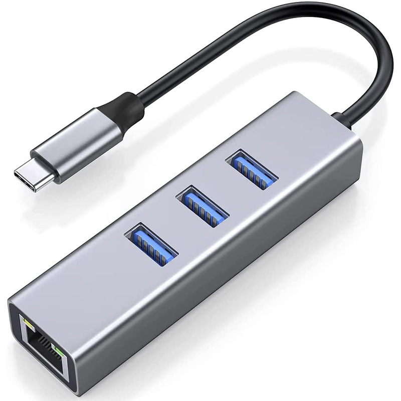 type-c to Gigabit Docking Station Four-in-One Docking Station One-to-Four Computer Splitter Extender Hub