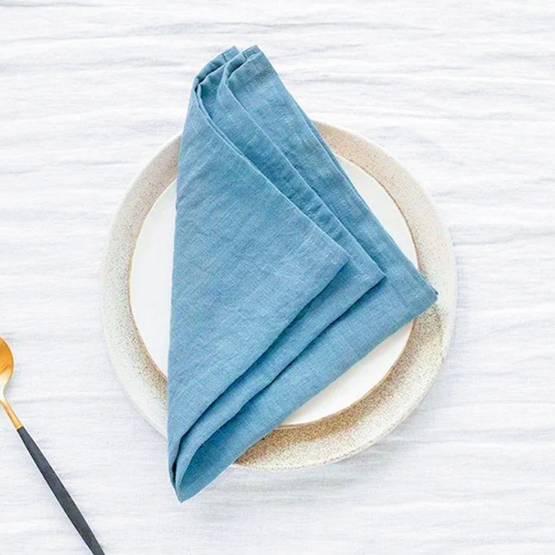 Servilletas de algodón y lino, tela bucal, rizado, country americano, decoración de bodas lisa, fiesta, servilleta de lino transfronteriza de Navidad