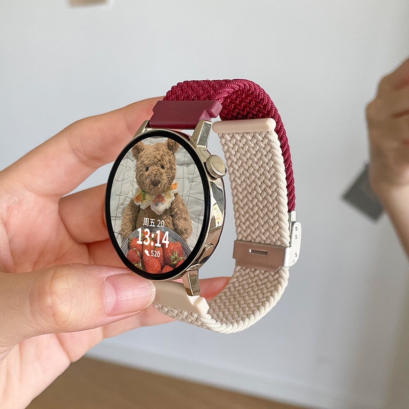 짠 원피스 버클-버건디 철자 별빛