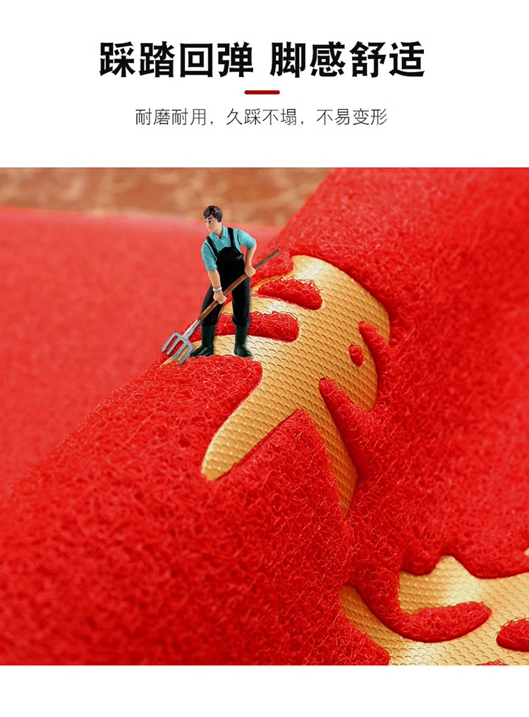 Pvc Silk Circle Floor Mat Entrance Door Mat Square Anti-Slip Mat Door Car Plastic Foot Mat Carpet