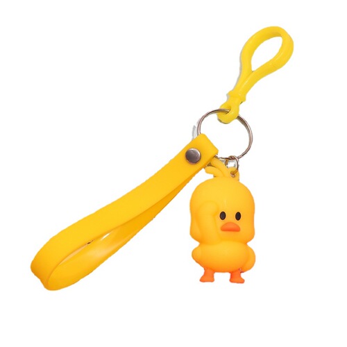 Creative cute cartoon pony keychain duck rabbit bear bag hook couple small gift street stall