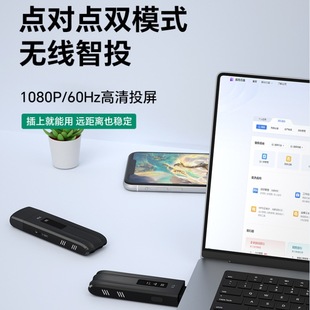 Wireless Same-Screen Projector HDMI High-Definition Point-To-Point Transmitter and Receiver Laptop Connected to Projector Display