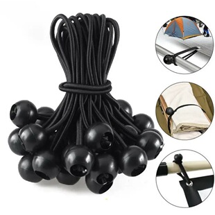 Outdoor camping elastic storage rope latex black elastic rope ball multi-purpose tent canopy fixed elastic rope