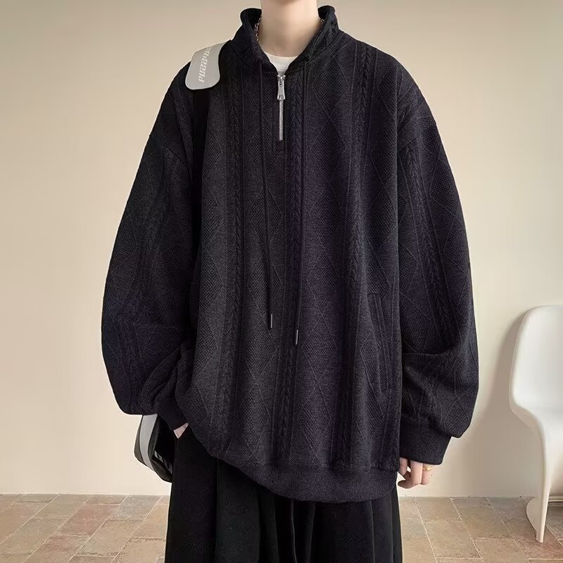 Retro sweatshirt with zipper