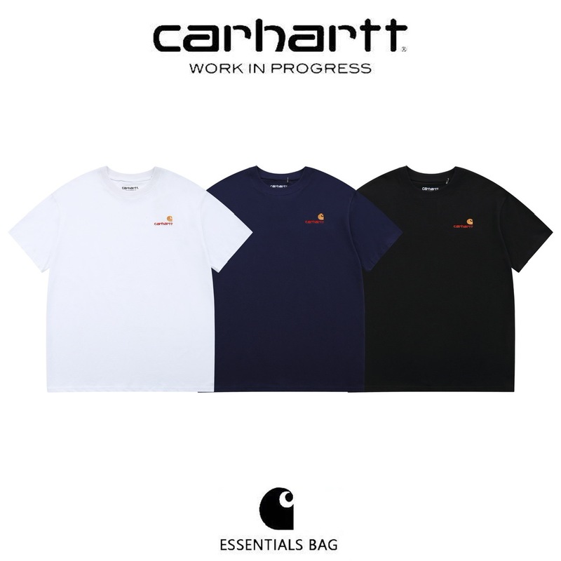 Foreign Trade Carhartt Vintage Small Logo Classic Pure Cotton Couple Short-Sleeve T-Shirt Versatile Casual Wear