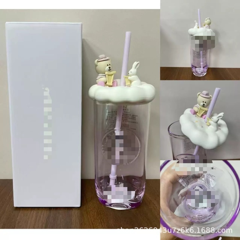 スターカップを制作する ガーデンダンスシリーズコレクション エレガントなピンクとパープルのロマンチックなマグカップ ストローカップ|undefined