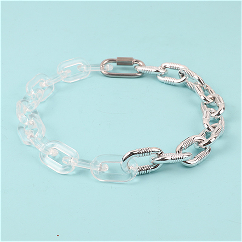 1 Piece Retro Color Block Arylic Patchwork Unisex Necklace