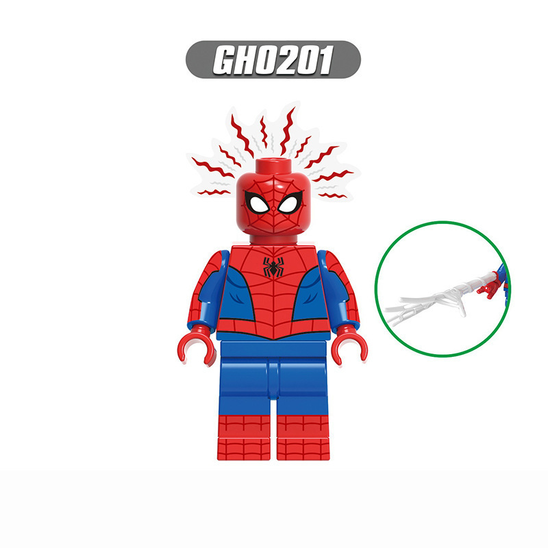 国境を越えた卸売ホットセール互換性のあるレゴスパイダーマンミニフィギュアシリーズ子供の教育用組み立て式小さな粒子ビルディングブロックおもちゃ|undefined