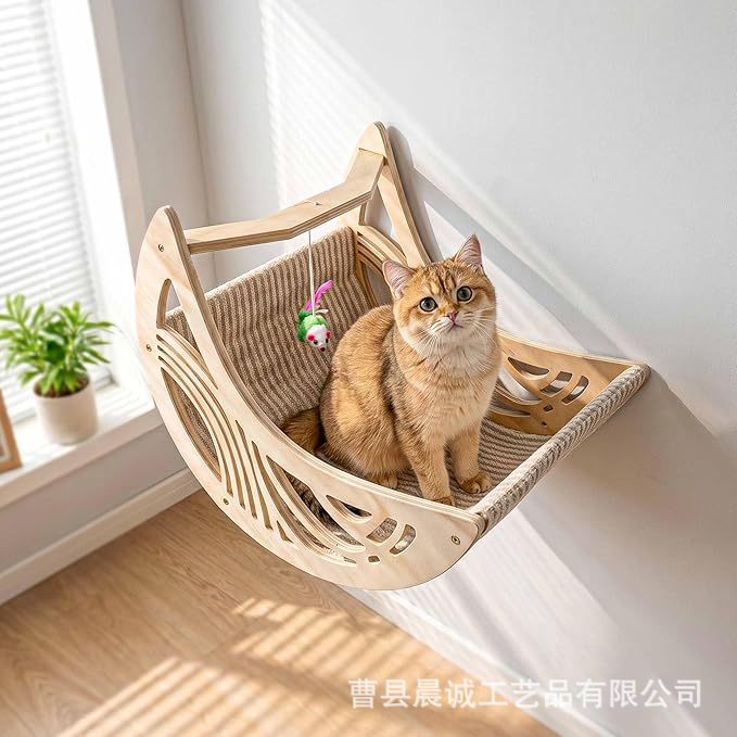 In-Stock Wooden Cat Climbing Frame for Home Use, Wall-Mounted Cat Climbing Toy, Cat Jumping Platform, Cat Bed, Integrated Cat Scratching Board