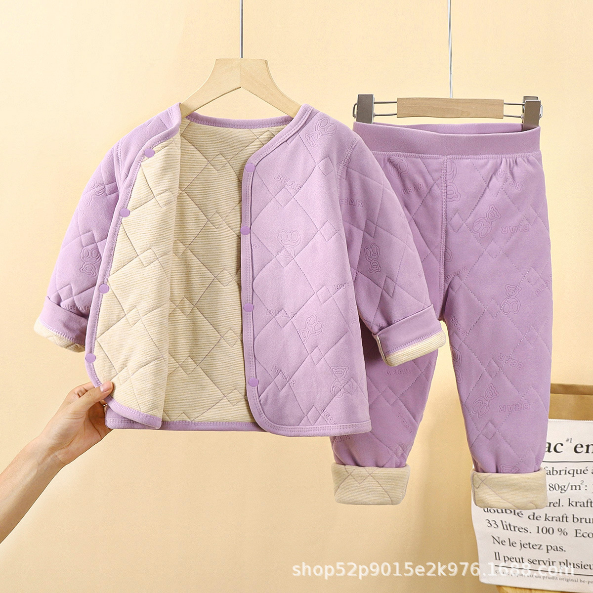 Uniformes escolares infantiles artefactos de otoño y invierno nuevos tres capas de algodón de algodón para niños con camisa de algodón gruesa con chaqueta de algodón para niñas clase A