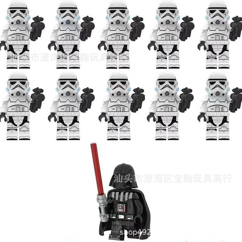 Minifigure set — assorted robot & soldier figures, mixed packs 8–120 pcs, combinable