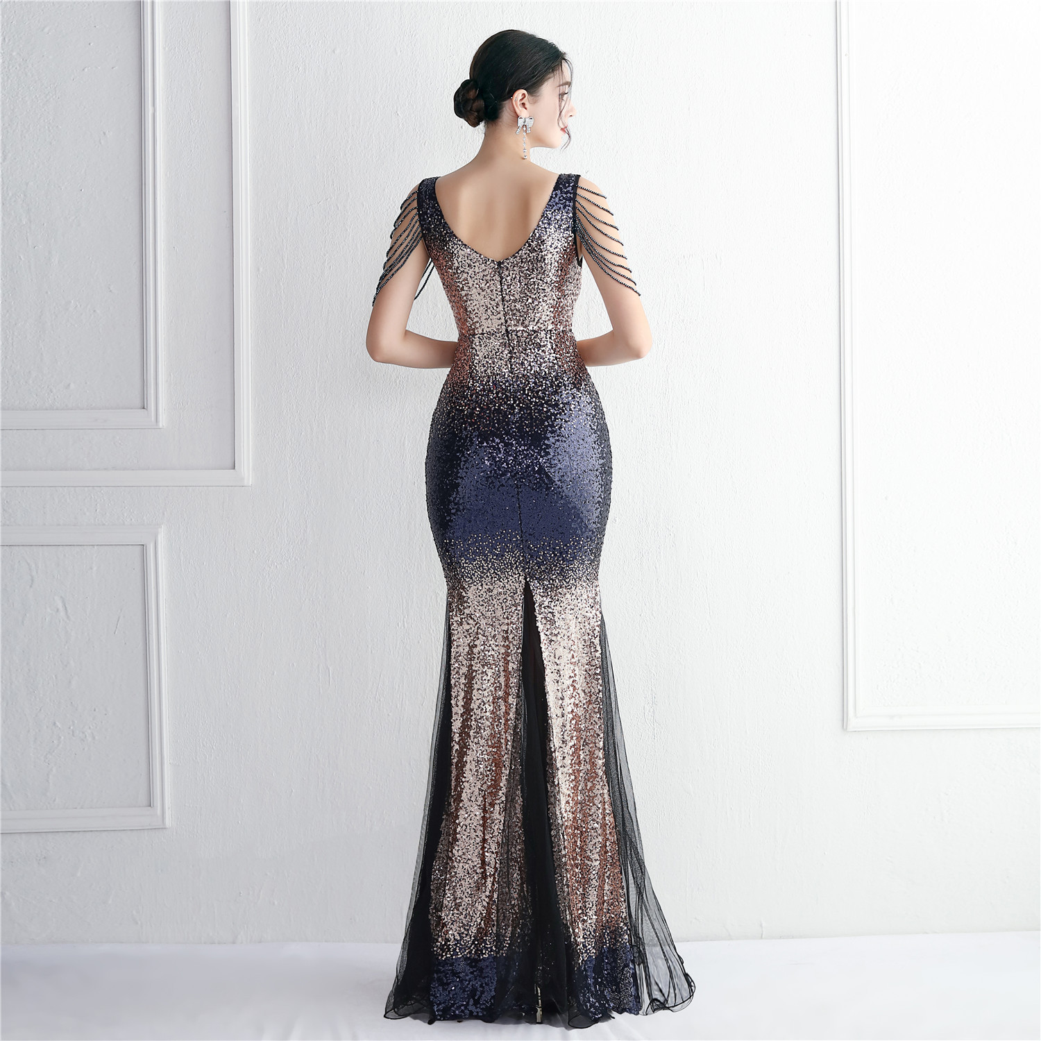 D9446 1710K VÁY ĐẦM LIỀN THÂN DỰ TIỆC NỮ YIEOUBA DÁNG ÔM BODY GỢI CẢM SEXY THỜI TRANG NỮ G05 SẢN PHẨM MỚI