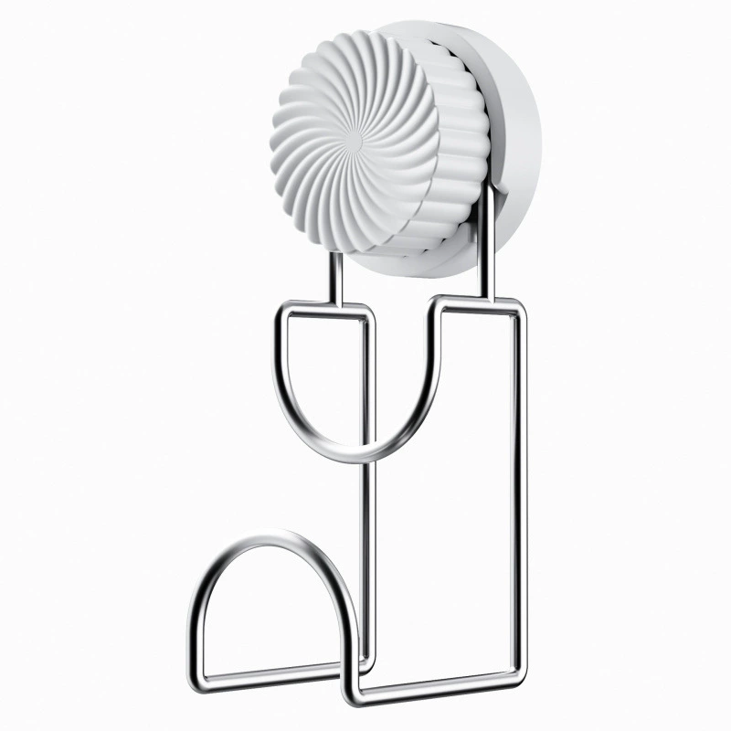 Suction‑cup hook storage rack, powerful rotating vacuum mount, wall‑safe for bathroom, white or black